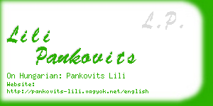 lili pankovits business card